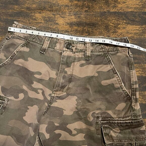 Vintage Camo Cargo Pants Men 36x30 Microsanded Heavy Twill Baggy No Boundaries - Picture 8 of 16